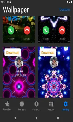 Rec&Fake call android App screenshot 2